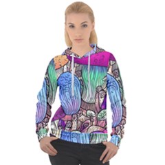 Forest Mushroom Women s Overhead Hoodie by GardenOfOphir