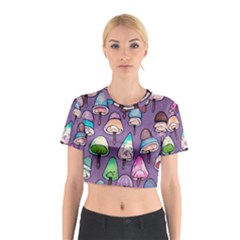 Foraging For Mushrooms Cotton Crop Top by GardenOfOphir