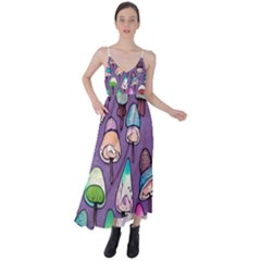 Foraging For Mushrooms Tie Back Maxi Dress by GardenOfOphir