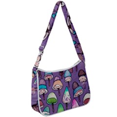 Foraging For Mushrooms Zip Up Shoulder Bag by GardenOfOphir