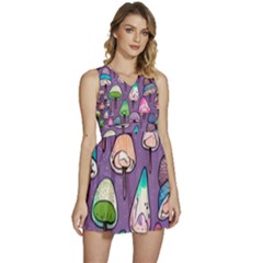 Foraging For Mushrooms Sleeveless High Waist Mini Dress by GardenOfOphir