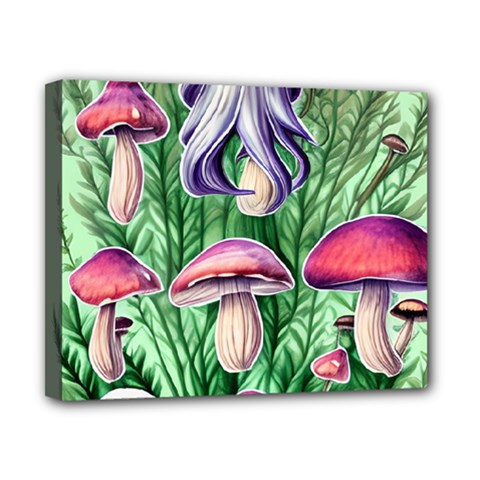 Natural Mushrooms Canvas 10  X 8  (stretched) by GardenOfOphir