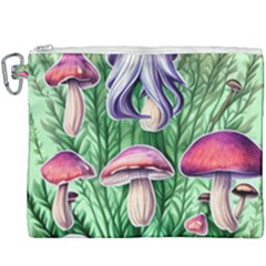 Natural Mushrooms Canvas Cosmetic Bag (xxxl) by GardenOfOphir