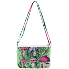 Natural Mushrooms Double Gusset Crossbody Bag by GardenOfOphir