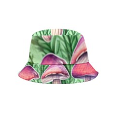 Natural Mushrooms Bucket Hat (kids) by GardenOfOphir