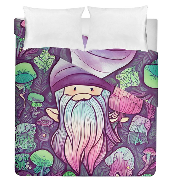 Fairy Mushrooms Duvet Cover Double Side (Queen Size)