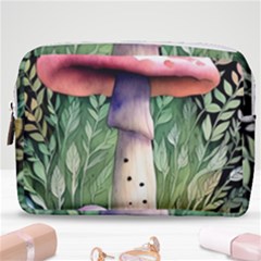 Mushroom Foraging In The Woods Make Up Pouch (medium) by GardenOfOphir