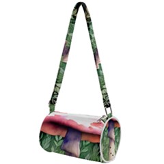 Mushroom Foraging In The Woods Mini Cylinder Bag by GardenOfOphir