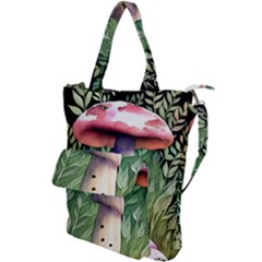 Mushroom Foraging In The Woods Shoulder Tote Bag by GardenOfOphir