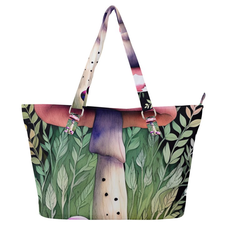 Mushroom Foraging In The Woods Full Print Shoulder Bag