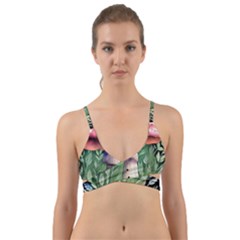 Mushroom Foraging In The Woods Wrap Around Bikini Top