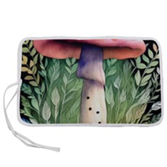 Mushroom Foraging In The Woods Pen Storage Case (l) by GardenOfOphir