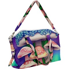 Fairy Mushroom In The Forest Canvas Crossbody Bag by GardenOfOphir