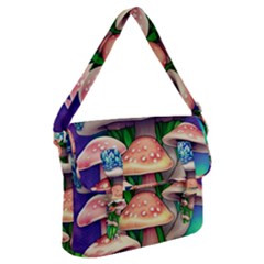 Fairy Mushroom In The Forest Buckle Messenger Bag by GardenOfOphir