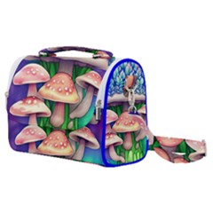 Fairy Mushroom In The Forest Satchel Shoulder Bag by GardenOfOphir