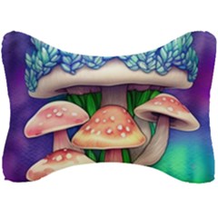 Fairy Mushroom In The Forest Seat Head Rest Cushion by GardenOfOphir