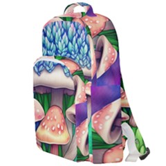 Fairy Mushroom In The Forest Double Compartment Backpack by GardenOfOphir