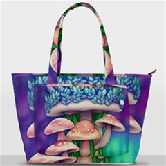 Fairy Mushroom In The Forest Back Pocket Shoulder Bag  by GardenOfOphir