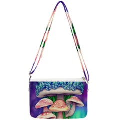 Fairy Mushroom In The Forest Double Gusset Crossbody Bag by GardenOfOphir