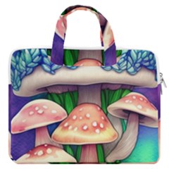 Fairy Mushroom In The Forest Macbook Pro 13  Double Pocket Laptop Bag by GardenOfOphir