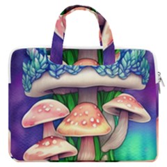 Fairy Mushroom In The Forest Macbook Pro 16  Double Pocket Laptop Bag  by GardenOfOphir