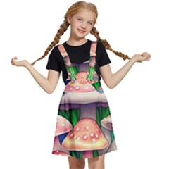 Fairy Mushroom In The Forest Kids  Apron Dress by GardenOfOphir