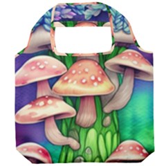 Fairy Mushroom In The Forest Foldable Grocery Recycle Bag by GardenOfOphir