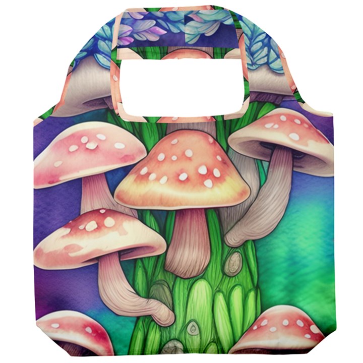 Fairy Mushroom In The Forest Foldable Grocery Recycle Bag