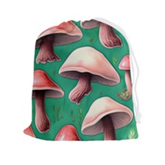 Forest Mushrooms Drawstring Pouch (2XL)