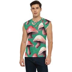 Forest Mushrooms Men s Raglan Cap Sleeve Tee