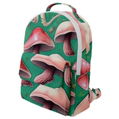 Forest Mushrooms Flap Pocket Backpack (Small)