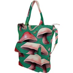 Forest Mushrooms Shoulder Tote Bag by GardenOfOphir