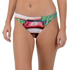 Vintage Forest Mushrooms Band Bikini Bottoms