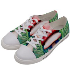 Vintage Forest Mushrooms Women s Low Top Canvas Sneakers by GardenOfOphir