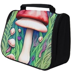 Vintage Forest Mushrooms Full Print Travel Pouch (big) by GardenOfOphir