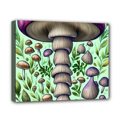 Forest Mushrooms Canvas 10  X 8  (stretched) by GardenOfOphir