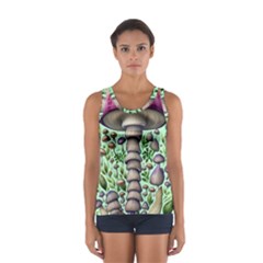 Forest Mushrooms Sport Tank Top  by GardenOfOphir