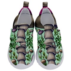 Forest Mushrooms Kids  Velcro No Lace Shoes by GardenOfOphir