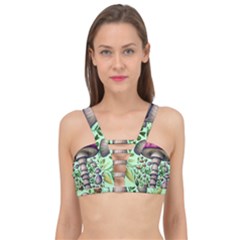 Forest Mushrooms Cage Up Bikini Top by GardenOfOphir