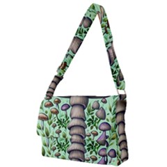 Forest Mushrooms Full Print Messenger Bag (l) by GardenOfOphir