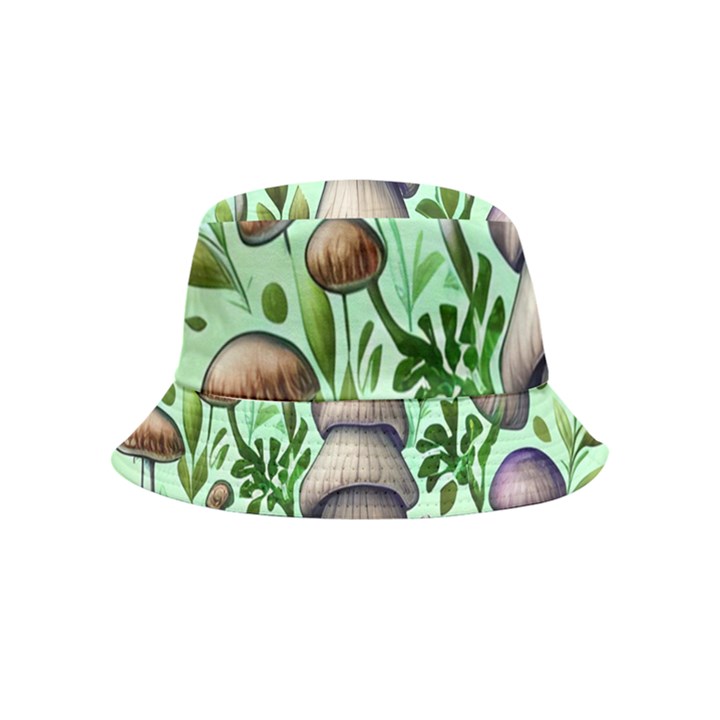 Forest Mushrooms Inside Out Bucket Hat (Kids)