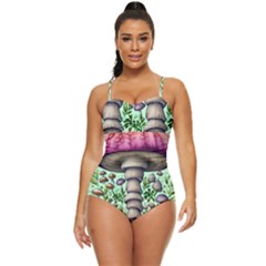 Forest Mushrooms Retro Full Coverage Swimsuit by GardenOfOphir