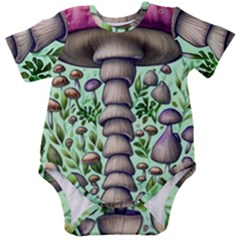 Forest Mushrooms Baby Short Sleeve Bodysuit by GardenOfOphir