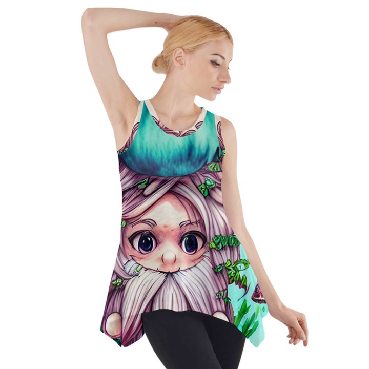 Witchy Forest Mushrooms Side Drop Tank Tunic