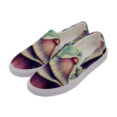 Antique Forest Mushrooms Women s Canvas Slip Ons by GardenOfOphir