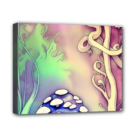 Tiny Forest Mushroom Fairy Canvas 10  X 8  (stretched) by GardenOfOphir