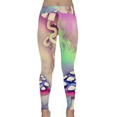 Tiny Forest Mushroom Fairy Classic Yoga Leggings by GardenOfOphir