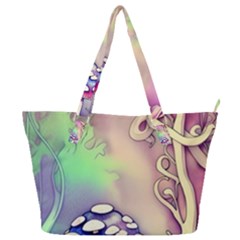 Tiny Forest Mushroom Fairy Full Print Shoulder Bag by GardenOfOphir