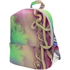 Tiny Forest Mushroom Fairy Zip Up Backpack by GardenOfOphir