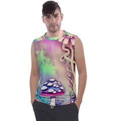 Tiny Forest Mushroom Fairy Men s Regular Tank Top by GardenOfOphir